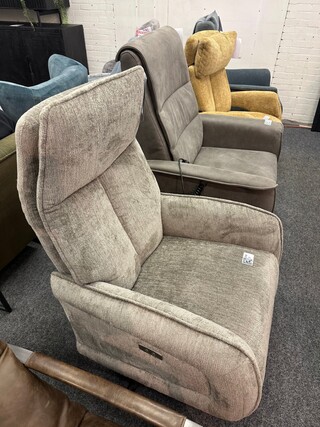 Fauteuil Siem elektrisch, geweven taupe
